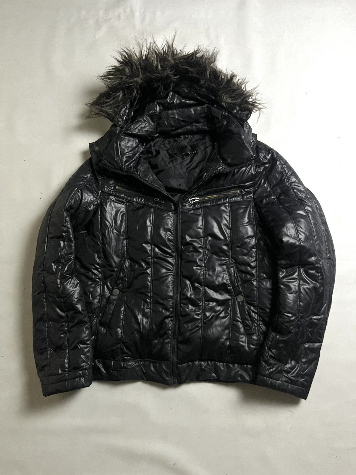 If Six Was Nine 2000s ‘ Spinash Fur Faux Jacket Black / Vkei /Lgb style Size US M / EU 48-50 / 2 - 3 Thumbnail