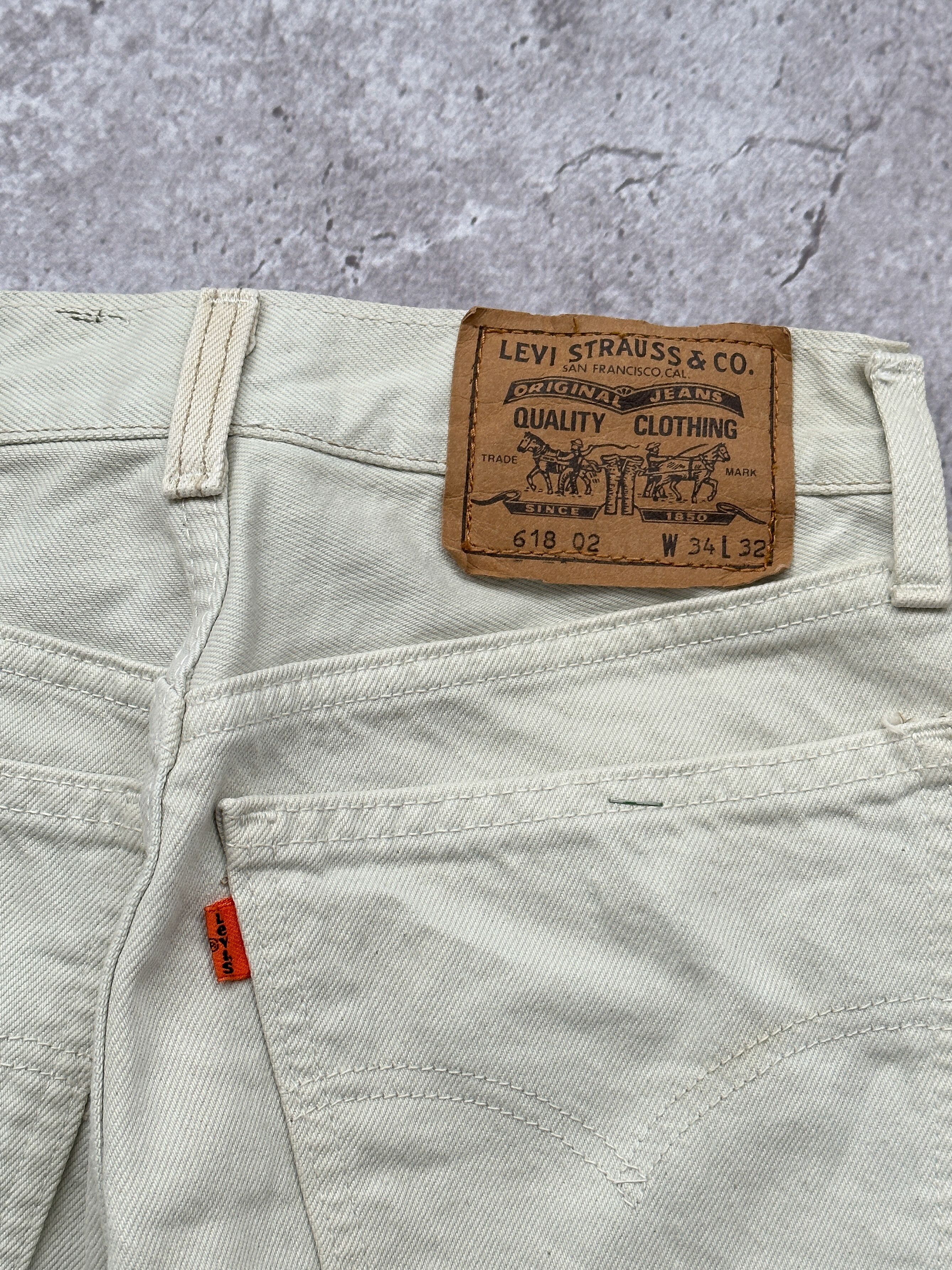 Levi's Vintage Levi's Cream Denim Pants Jeans Size 27" / US 4 / IT 40 - 9 Thumbnail