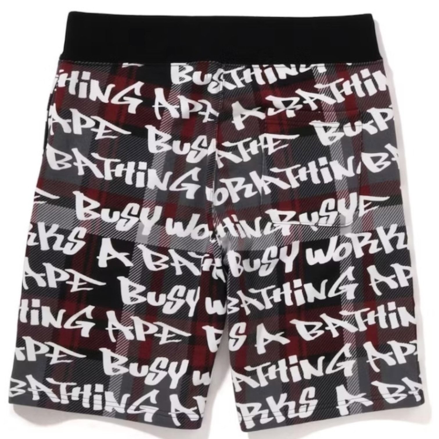 BAPE GRAFFITI CHECK SWEAT SHORTS
