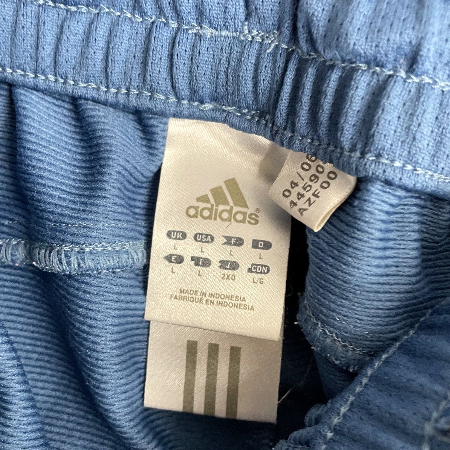 Adidas Adidas Shorts Athletic Drawstring Blue Mens L Size US 33 - 4 Thumbnail