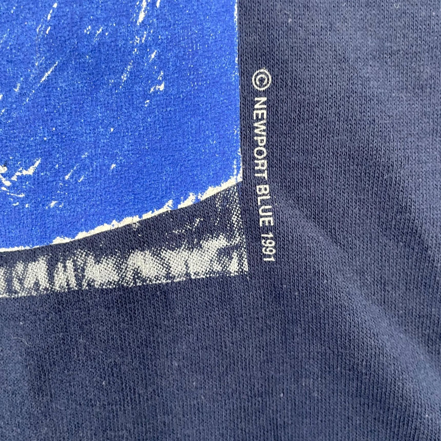 Vintage VINTAGE Newport Blue Graphic T-Shirt Adult XL Solid Blue Art 90s Mens Size US XL / EU 56 / 4 - 6 Thumbnail