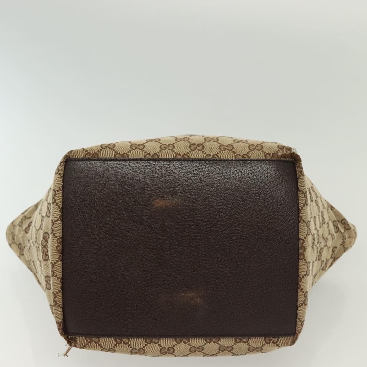 Gucci GUCCI GG Canvas Web Sherry Line Tote Bag Beige Green Red Size ONE SIZE - 9 Thumbnail