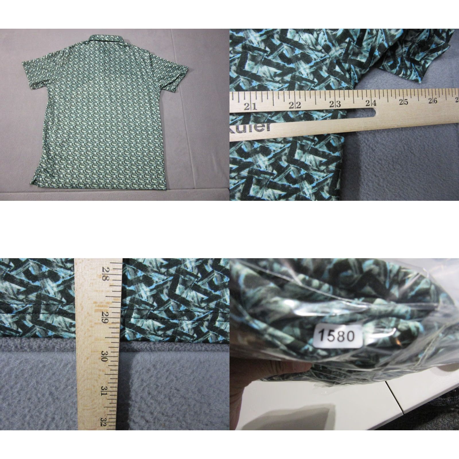 Vintage Maelreg Polo Shirt Mens Large Green Geometric Logo Performance Golf Short Sleeve Size US L / EU 52-54 / 3 - 8 Thumbnail