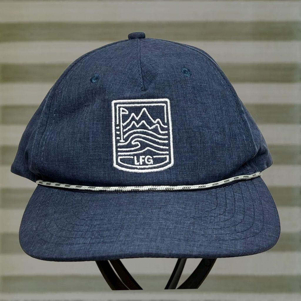Olive Live Forever Golf LFG Rope Hat The Snap Back Cap Navy Baseball Cap Mens One Size Blue Size ONE SIZE - 1 Thumbnail