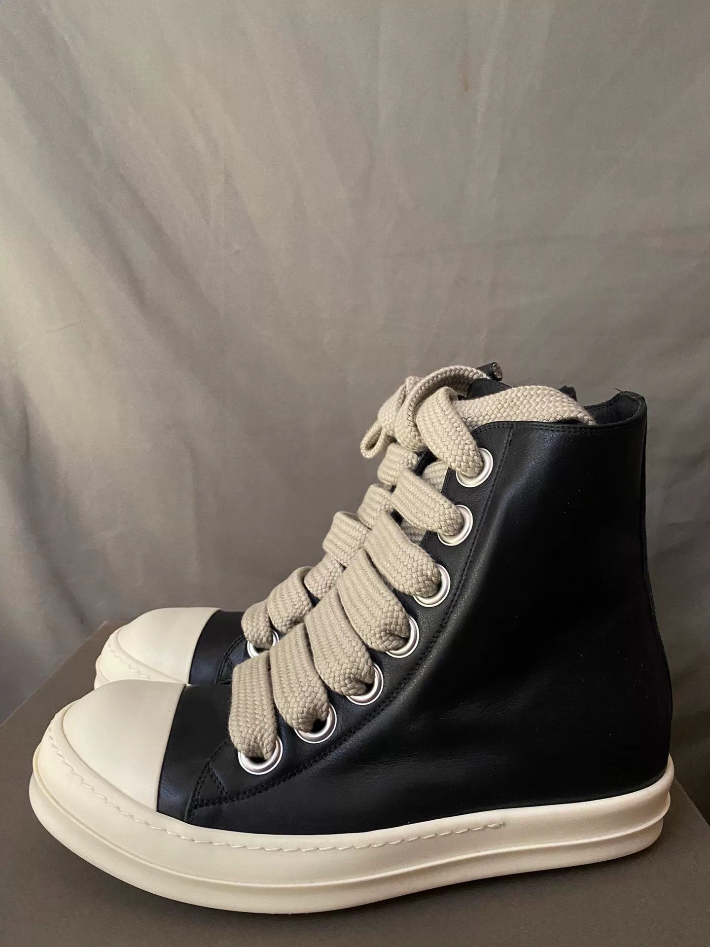 Rick Owens rick owens high-top leather sneakers size 42 Size US 9 / EU 42 - 1 Thumbnail