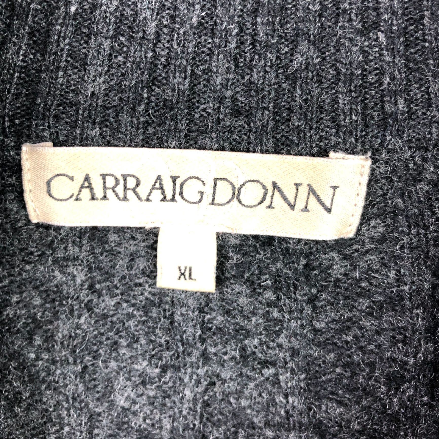 Vintage Carraig Donn Men's 100% Wool Cable-Knit 1/4 Zip Sweater Gray XL Size US XL / EU 56 / 4 - 3 Thumbnail