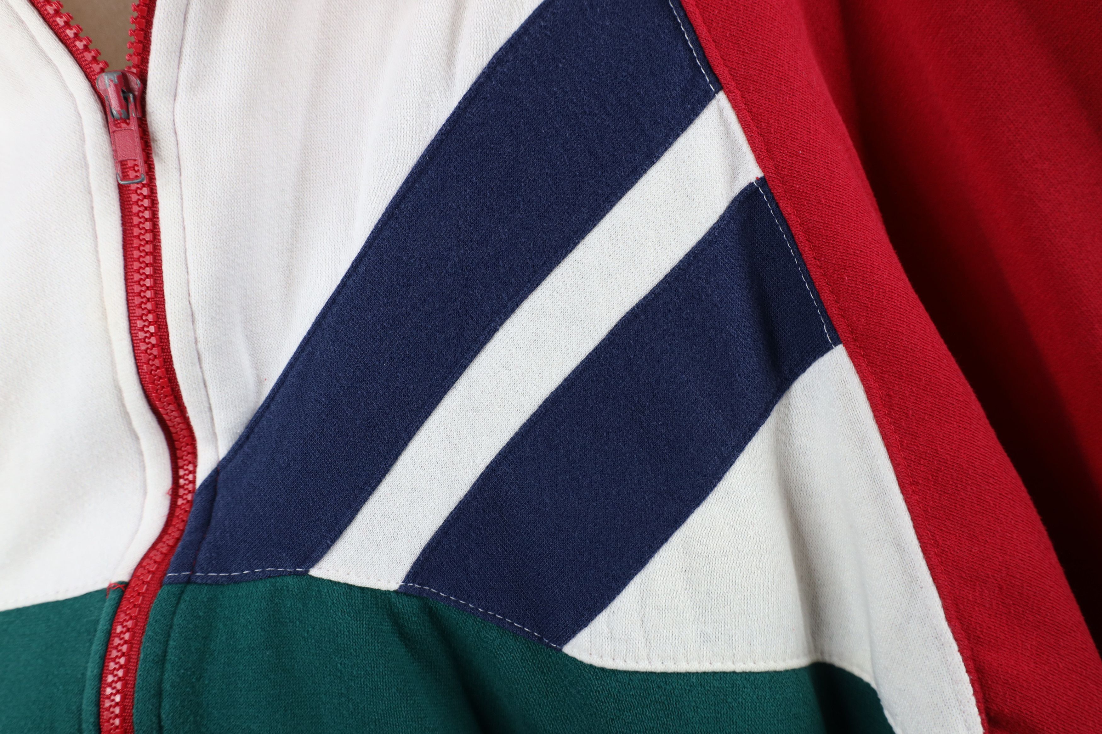 Vintage Vintage 90s Streetwear Block Full Zip Sweatshirt Jacket Size US XL / EU 56 / 4 - 6 Thumbnail