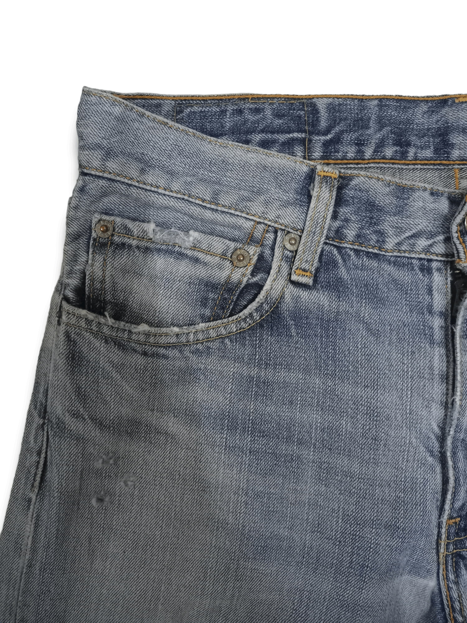 Levi's Vintage 90s Levis 505 Light Wash Blue Denim Distressed Jeans Size US 32 / EU 48 - 6 Thumbnail
