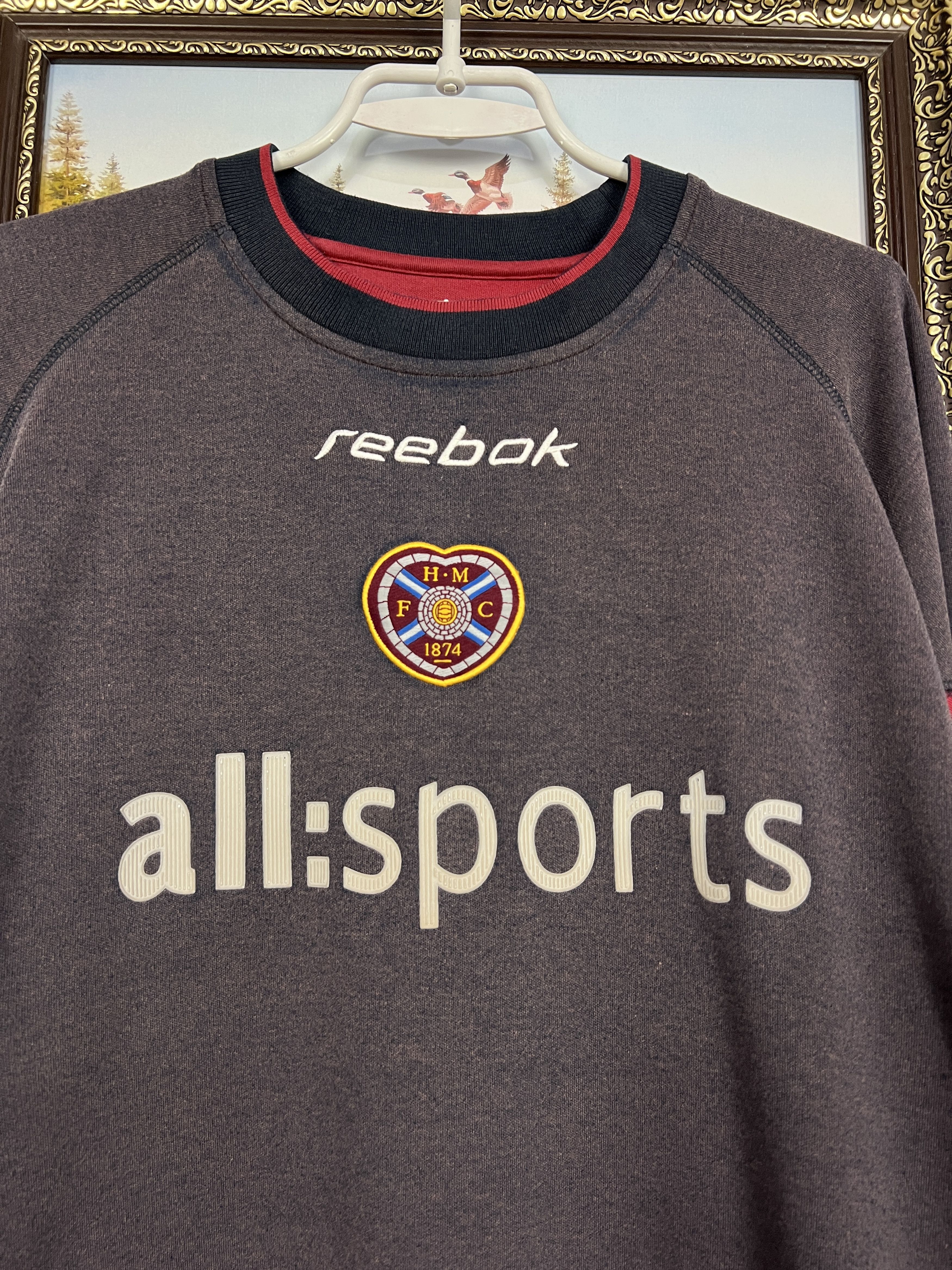 Reebok Vintage Reebok Heart Of Midlothian Hearts Sweatshirt Size US XXL / EU 58 / 5 - 3 Thumbnail