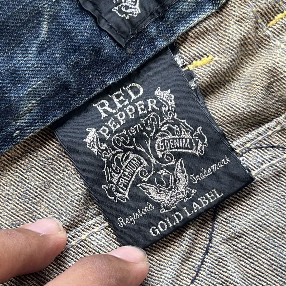 Japanese Brand “RED PEPPER” DISTRESS/FADED BLUE JEANS Size US 30 / EU 46 - 10 Thumbnail