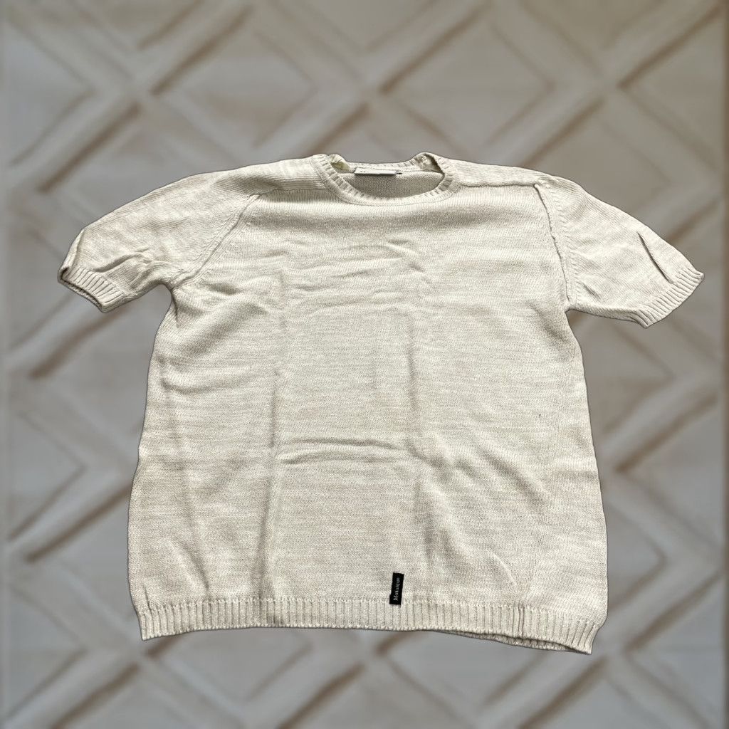 Vintage Matinique Sweater Shirt Women S Beige Crew Neck Short Sleeve Knit Casual Vintage No Size S / US 4 / IT 40 - 1 Thumbnail