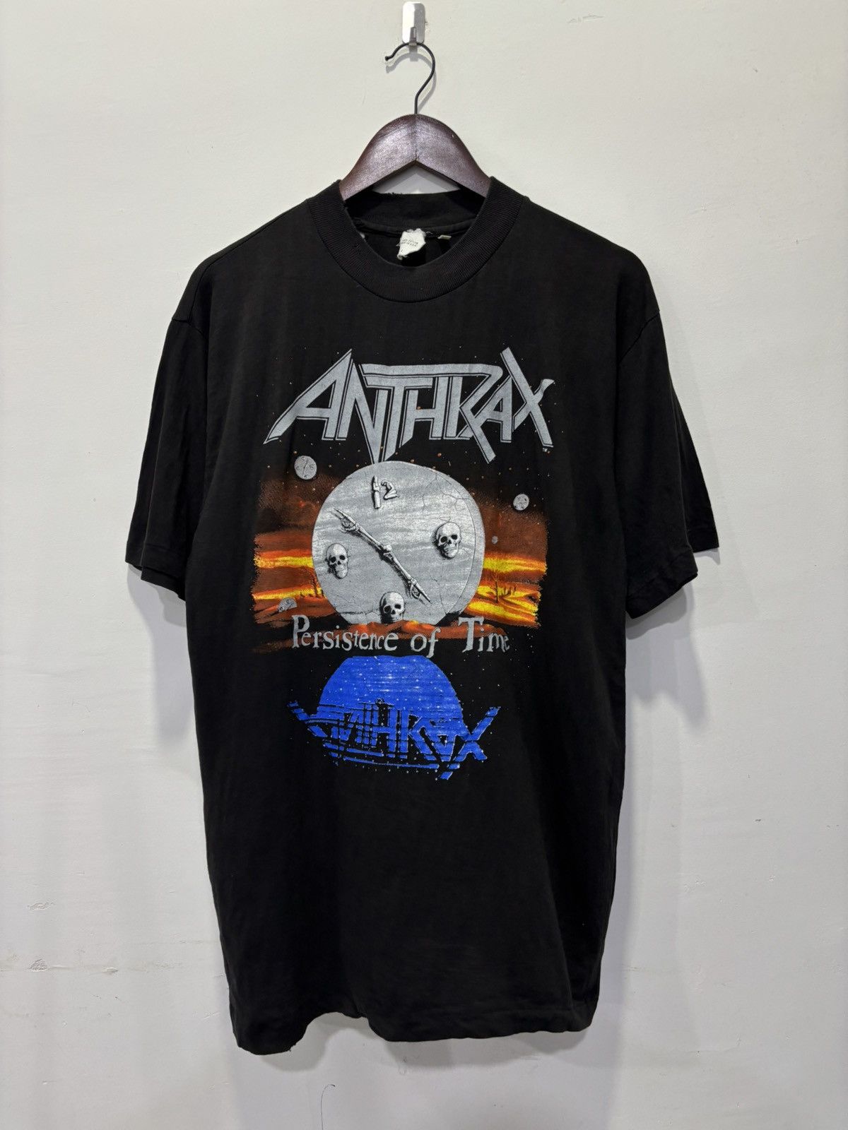 Band Tees × Vintage Vintage Anthrax Presistence Of Time Tour Tshirt Size US L / EU 52-54 / 3 - 1 Thumbnail