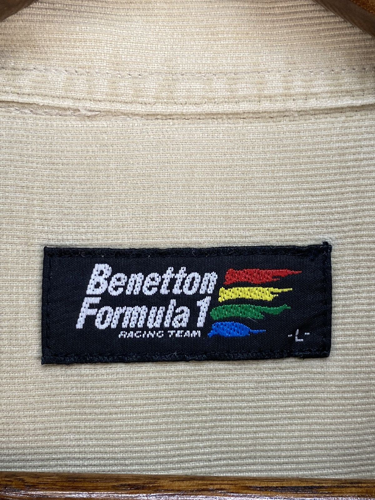 Benetton Vintage Benetton Formula 1 Corduroy Button Ups Shirt Size US L / EU 52-54 / 3 - 5 Thumbnail