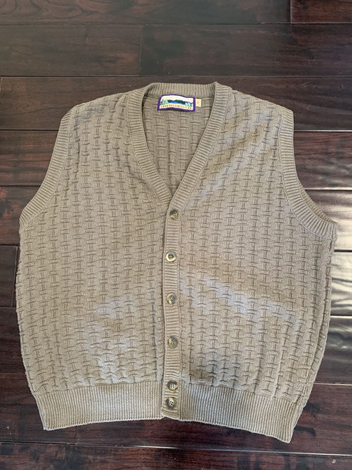 Vintage Vintage 90s Shenandoah Knit Sweater / Cardigan Vest Mens Size US XL / EU 56 / 4 - 1 Thumbnail