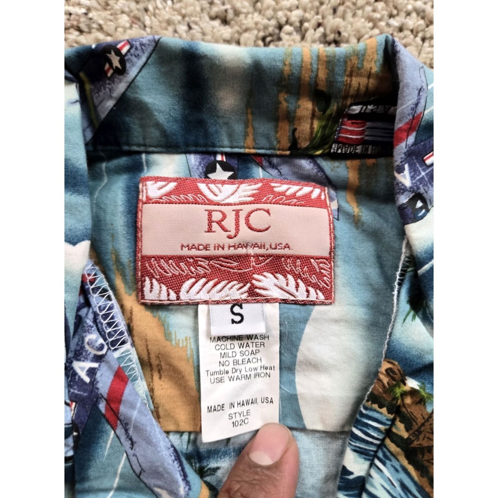 Vintage VINTAGE RJC Hawaiian Shirt Small Mens Blue Pearl Harbor Planes Button Up Size US S / EU 44-46 / 1 - 3 Thumbnail