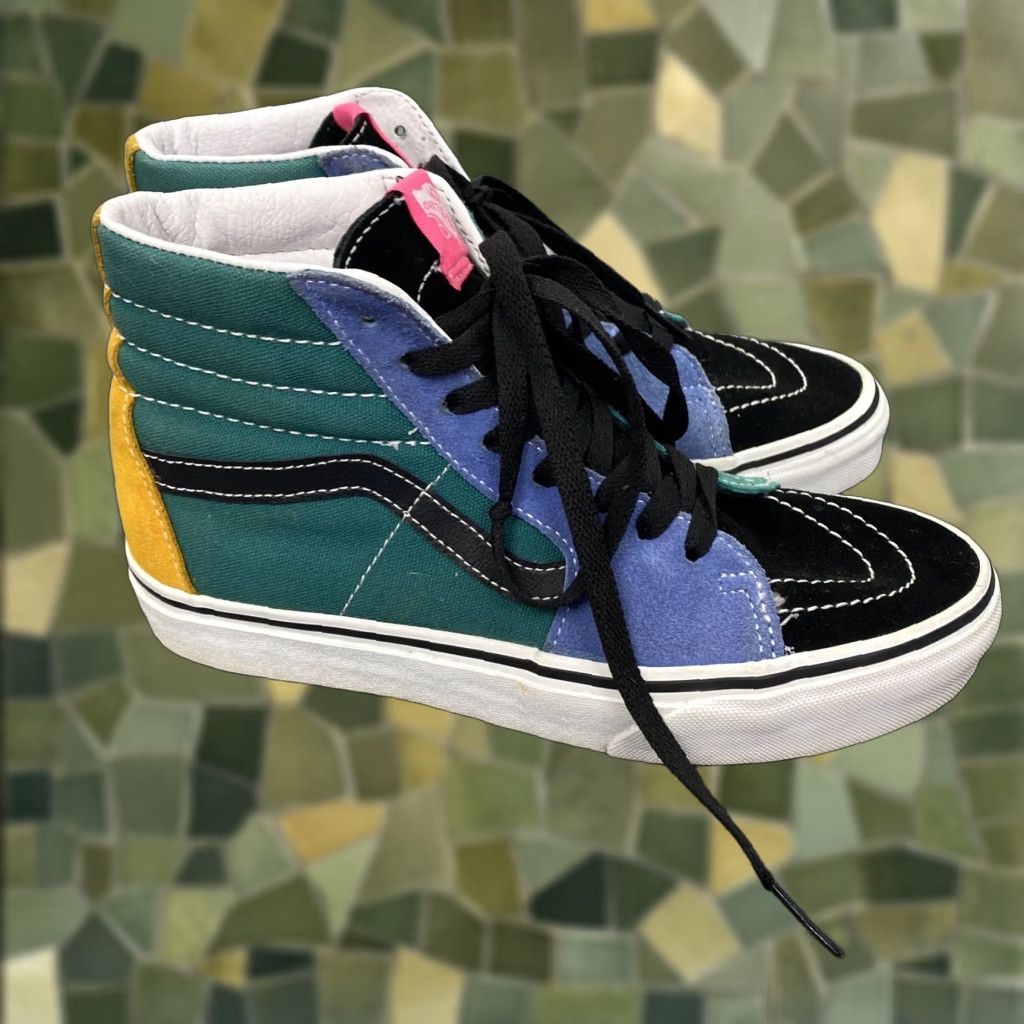 Vans Vans Sk8-Hi Shoes Womens 7.5 Multicolor Suede Canvas High Top Sneakers Size M / US 6-8 / IT 42-44 - 1 Thumbnail