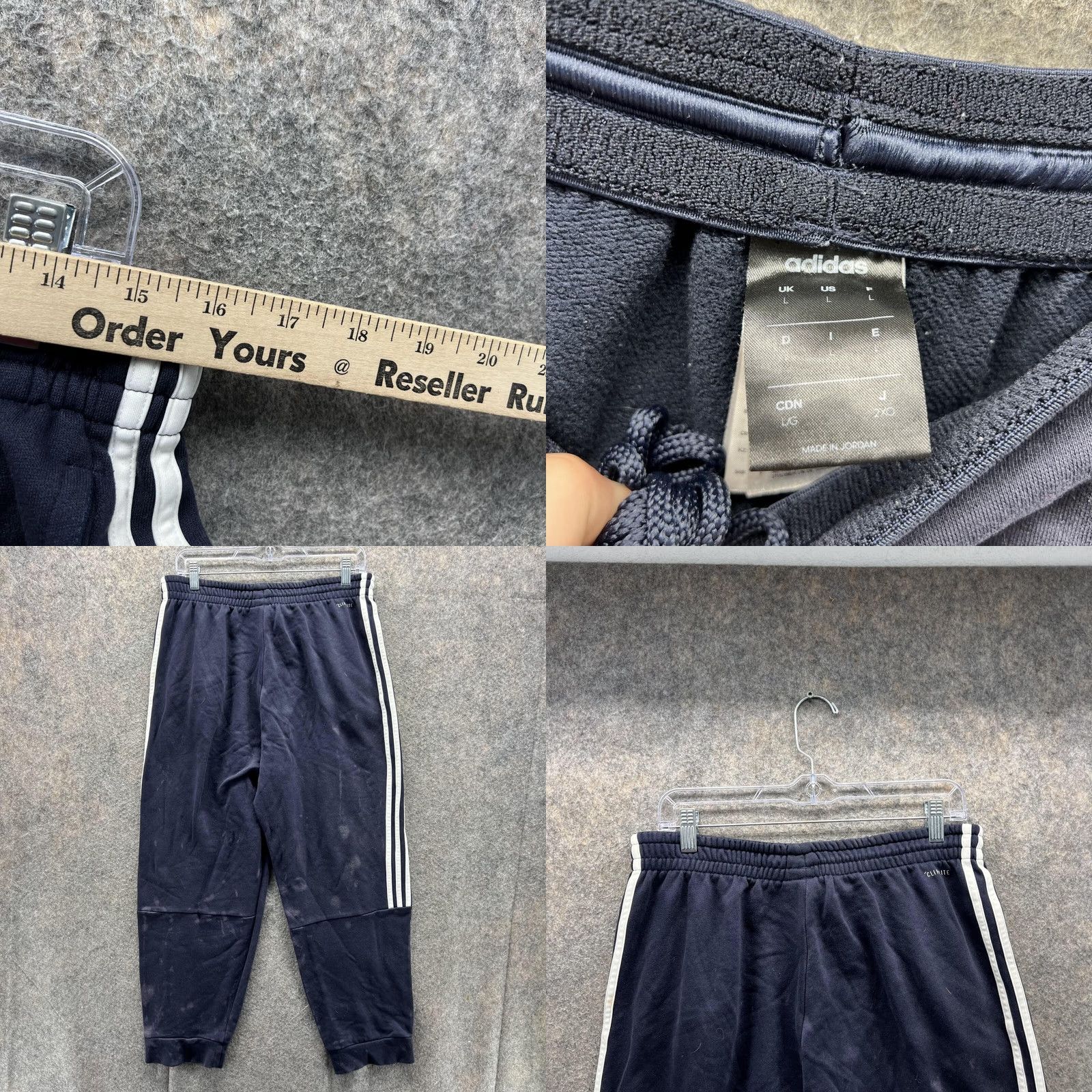 Adidas VINTAGE adidas Jogger Women Large Blue Athletic Training Climalite Trefoil Pants vtg Size 36" / US 14 / IT 50 - 8 Thumbnail
