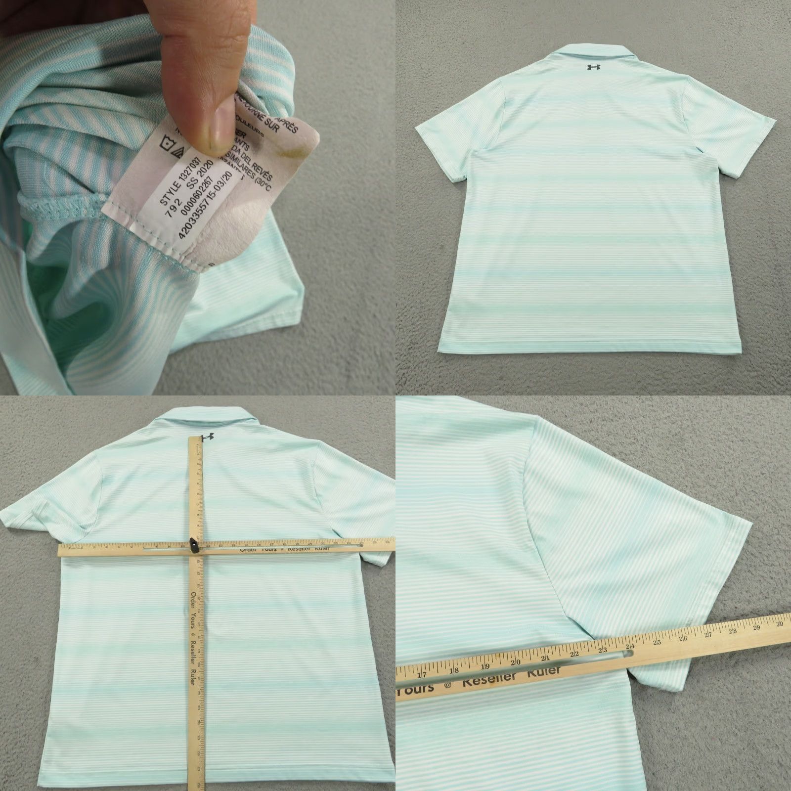 Under Armour Under Armour Polo XL Loose Fit The Playoff Shirt Print Golf Mens Mint Green UPF Size US XL / EU 56 / 4 - 8 Thumbnail