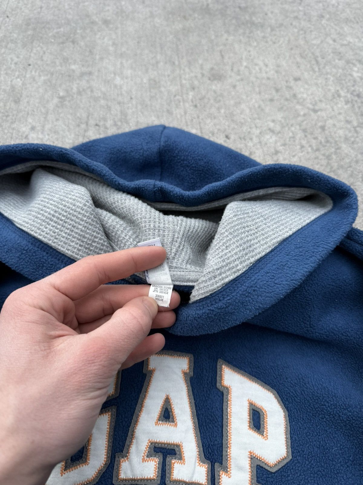 Other Vintage GAP Y2K avantgarde streetwear fleece hoodie Size US XS / EU 42 / 0 - 12 Thumbnail
