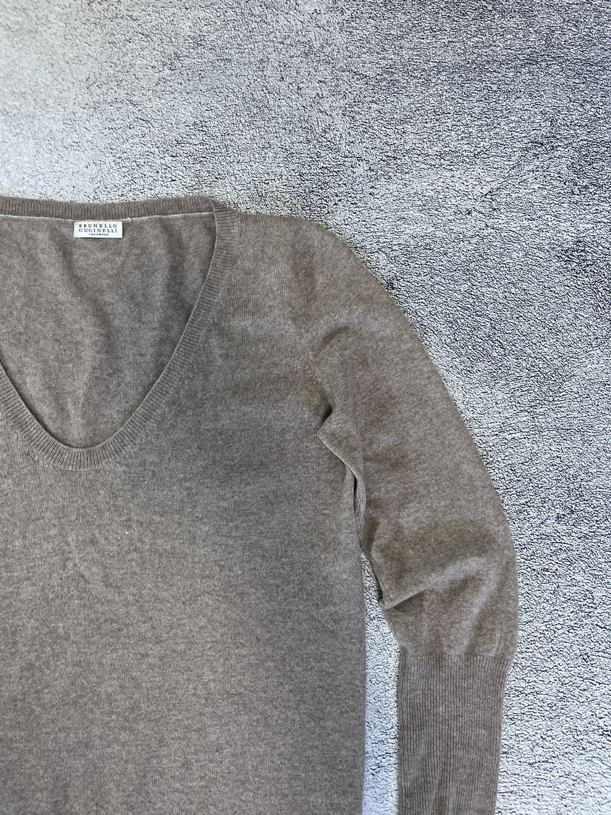 Brunello Cucinelli Brunello Cucinelli Cashmere Sweater V-neck Jumper RRP900$ Size L / US 10 / IT 46 - 5 Thumbnail
