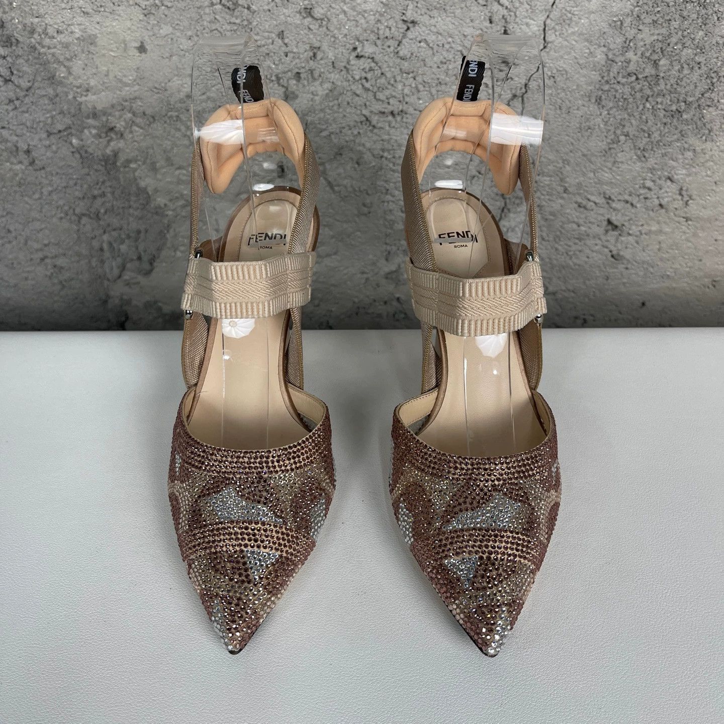 Fendi Fendi Crystal Heels Women's 37 New Unworn Size US 6.5 / IT 36.5 - 7 Thumbnail