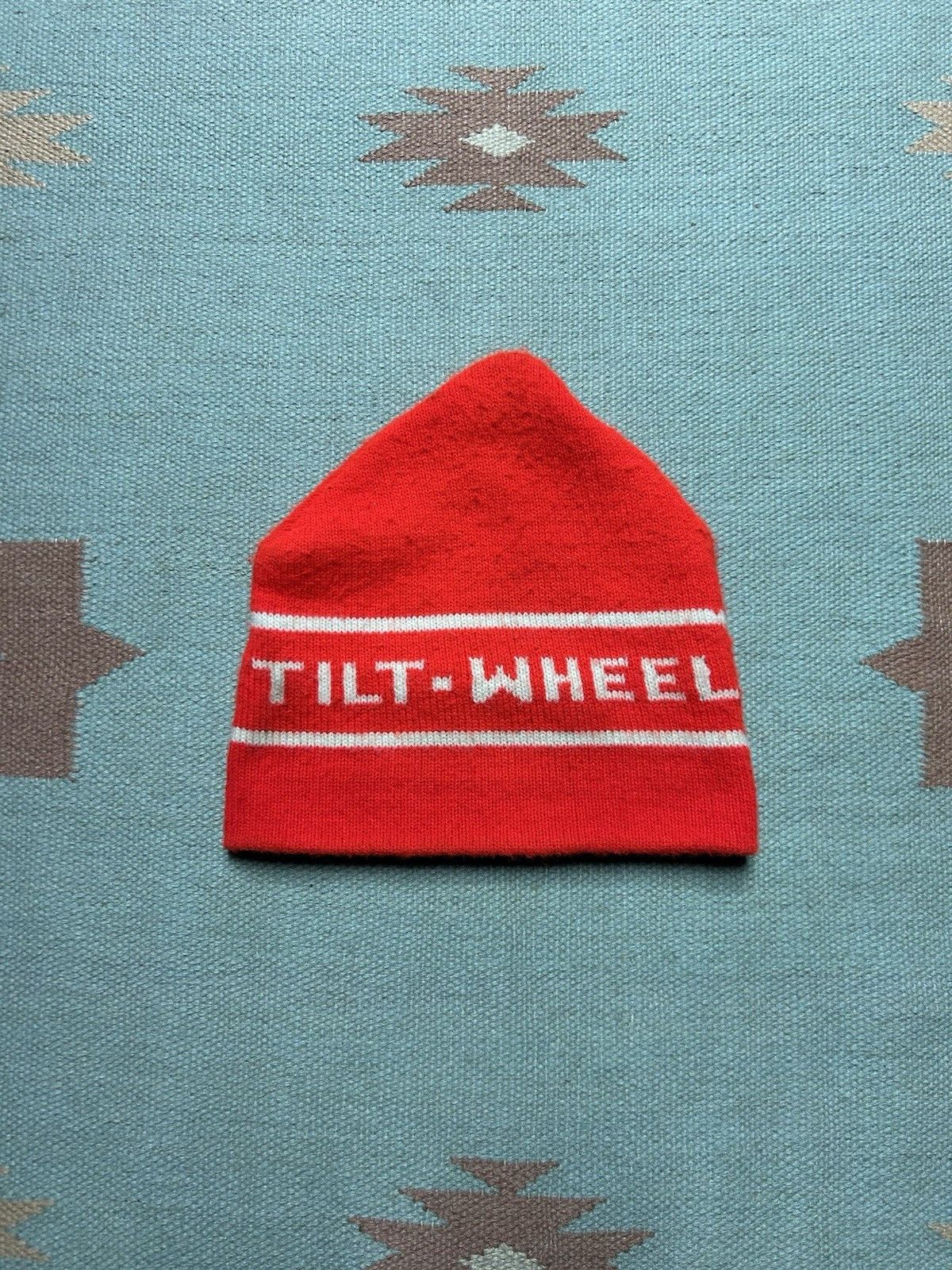 Vintage Vtg 70s beanie hat Tilt Wheel ski snow spell out hot rod Size ONE SIZE - 1 Thumbnail