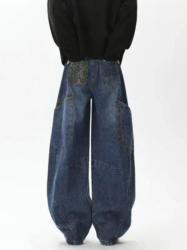 Japanese Brand Retro loose casual wide leg jeans Size US 32 / EU 48 - 3 Thumbnail