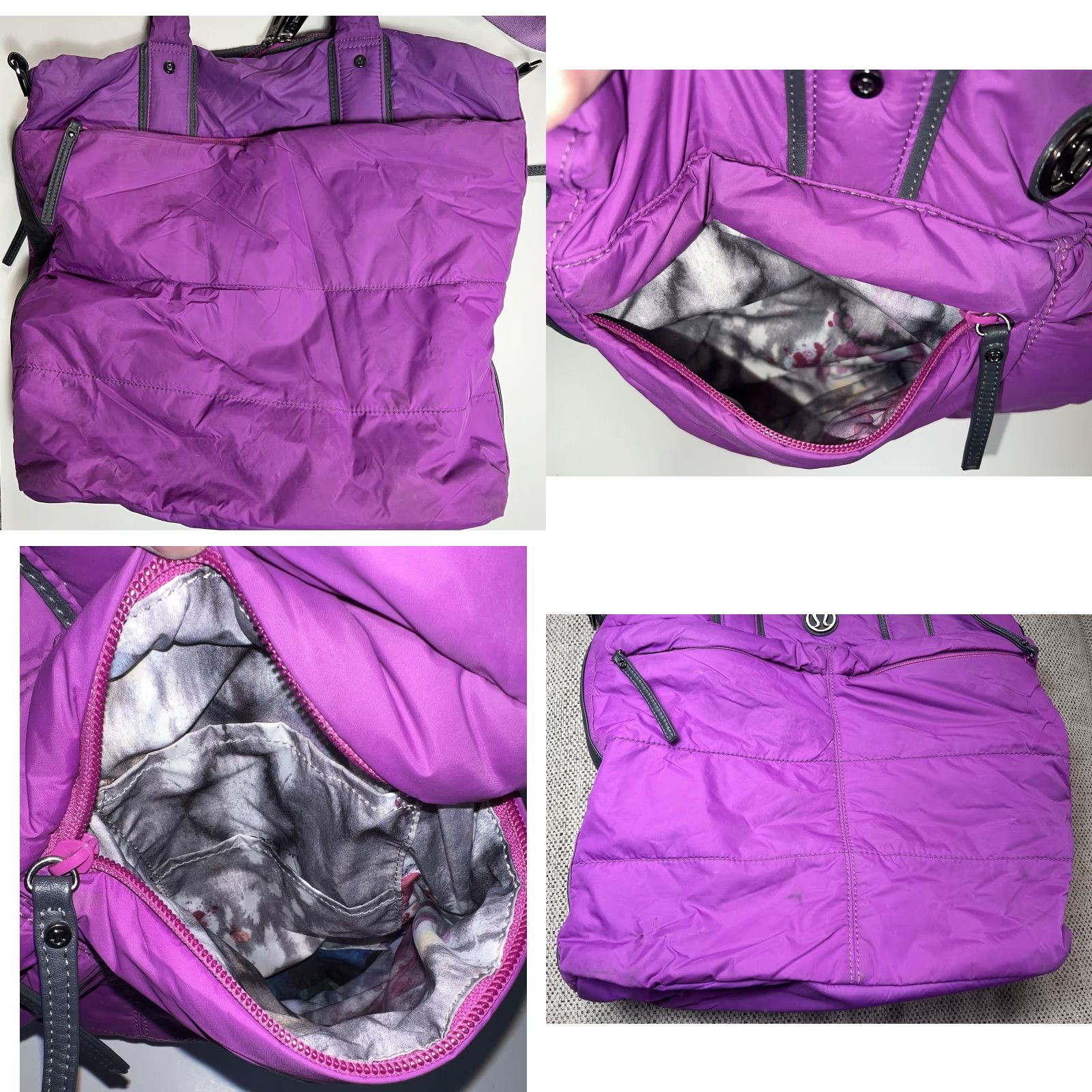 Lululemon Lululemon Bon Voyage Duffel Bag Purple Large Travel Size ONE SIZE - 8 Thumbnail