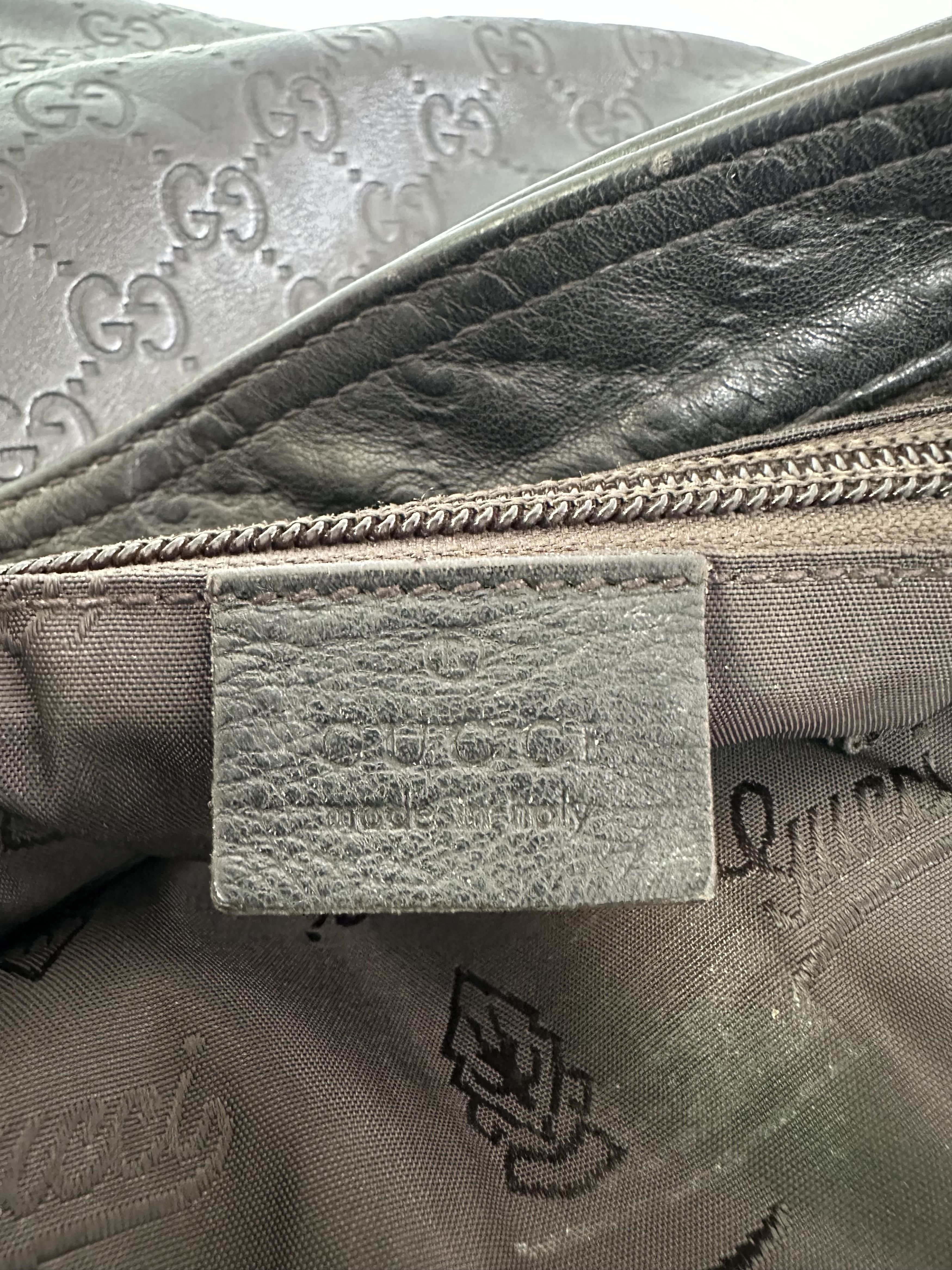 Gucci GUCCI Black Guccissima Leather Slim Messenger Bag Size ONE SIZE - 6 Thumbnail