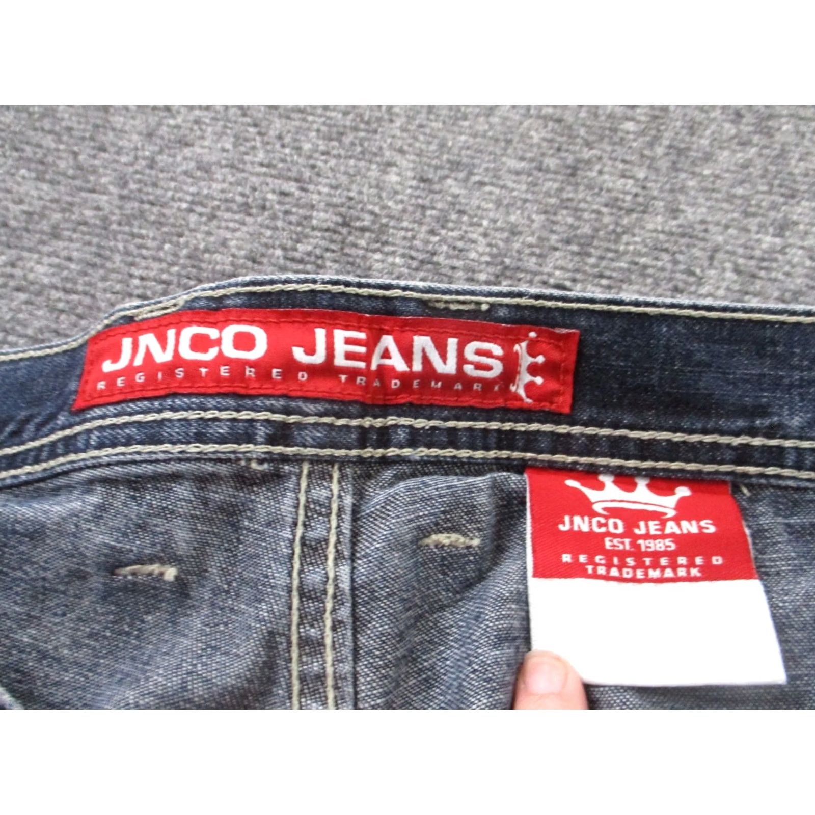 JNCO JNCO Jeans Shorts 38 Blue Denim Bermuda Mens Wide Leg Logo Dragon Embroided Skater Y2K Size US 36 / EU 52 - 7 Thumbnail