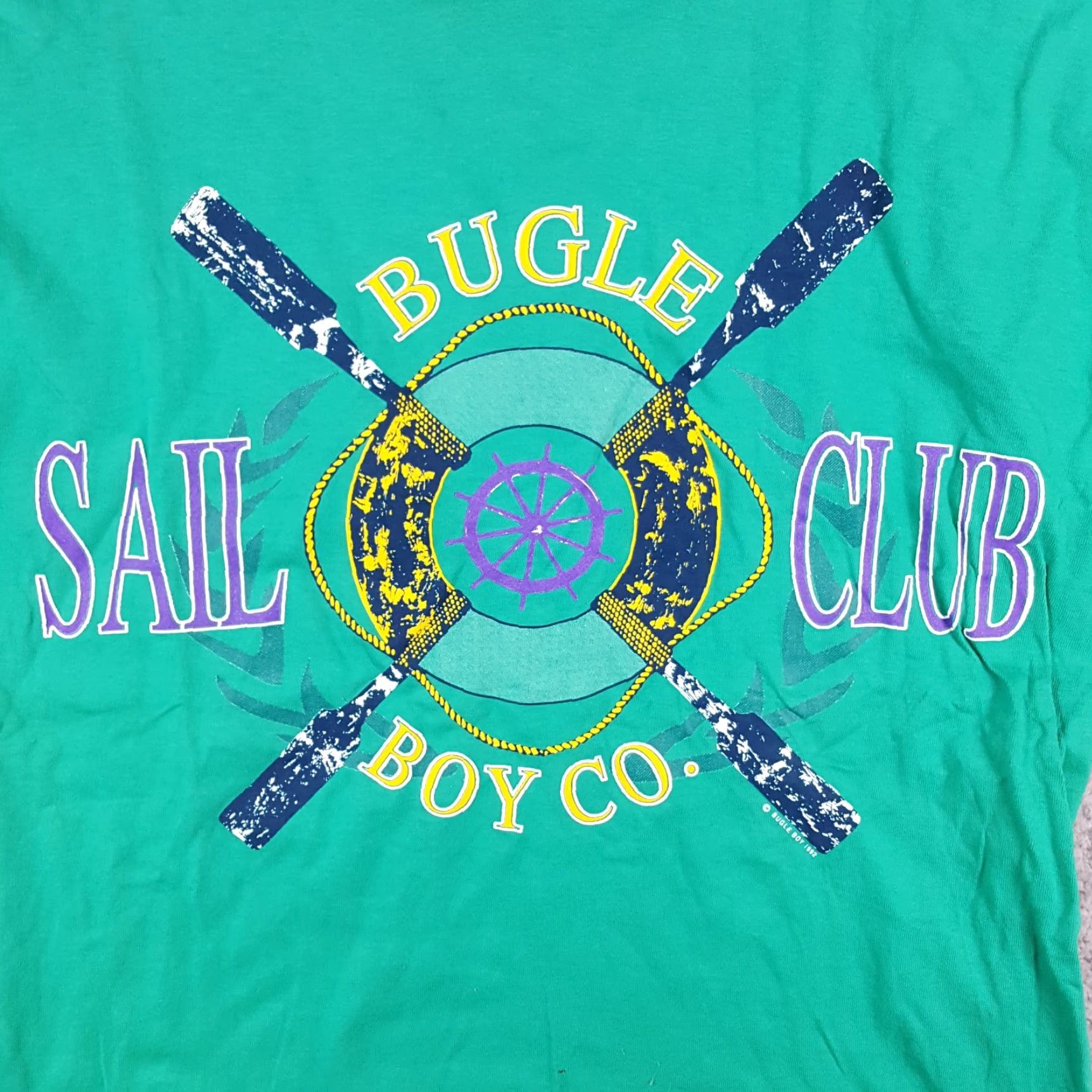 Bugle Boy VINTAGE Bugle Boy Sail Club T-Shirt Men’s Medium, Green, 90s Y2K Beach Grunge Retro USA Made Size US M / EU 48-50 / 2 - 2 Thumbnail
