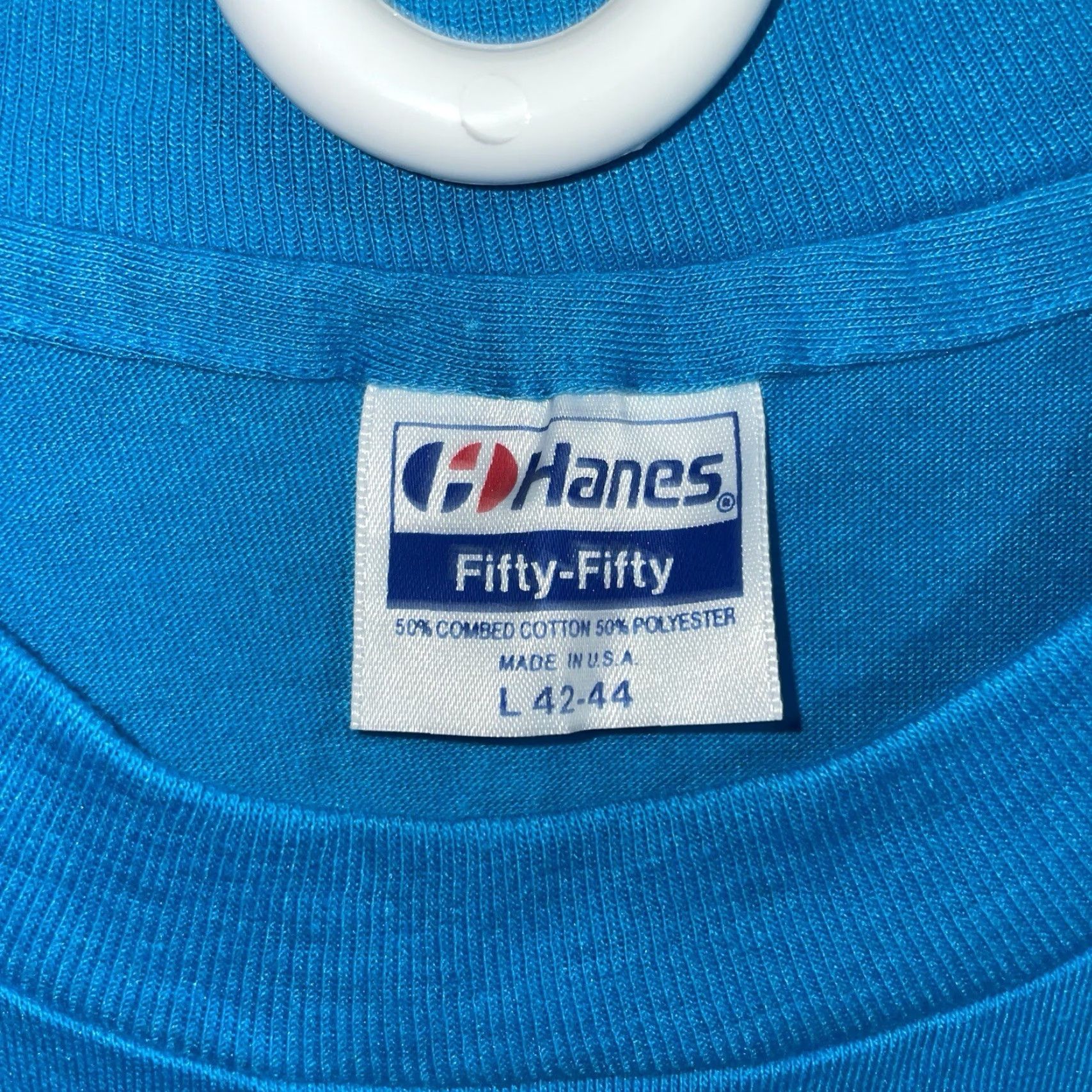 Hanes VINTAGE Hanes T-Shirt Blue Oktoberfest Prescott Valley USA Mens L Single Stitch Shirt Size US L / EU 52-54 / 3 - 4 Thumbnail
