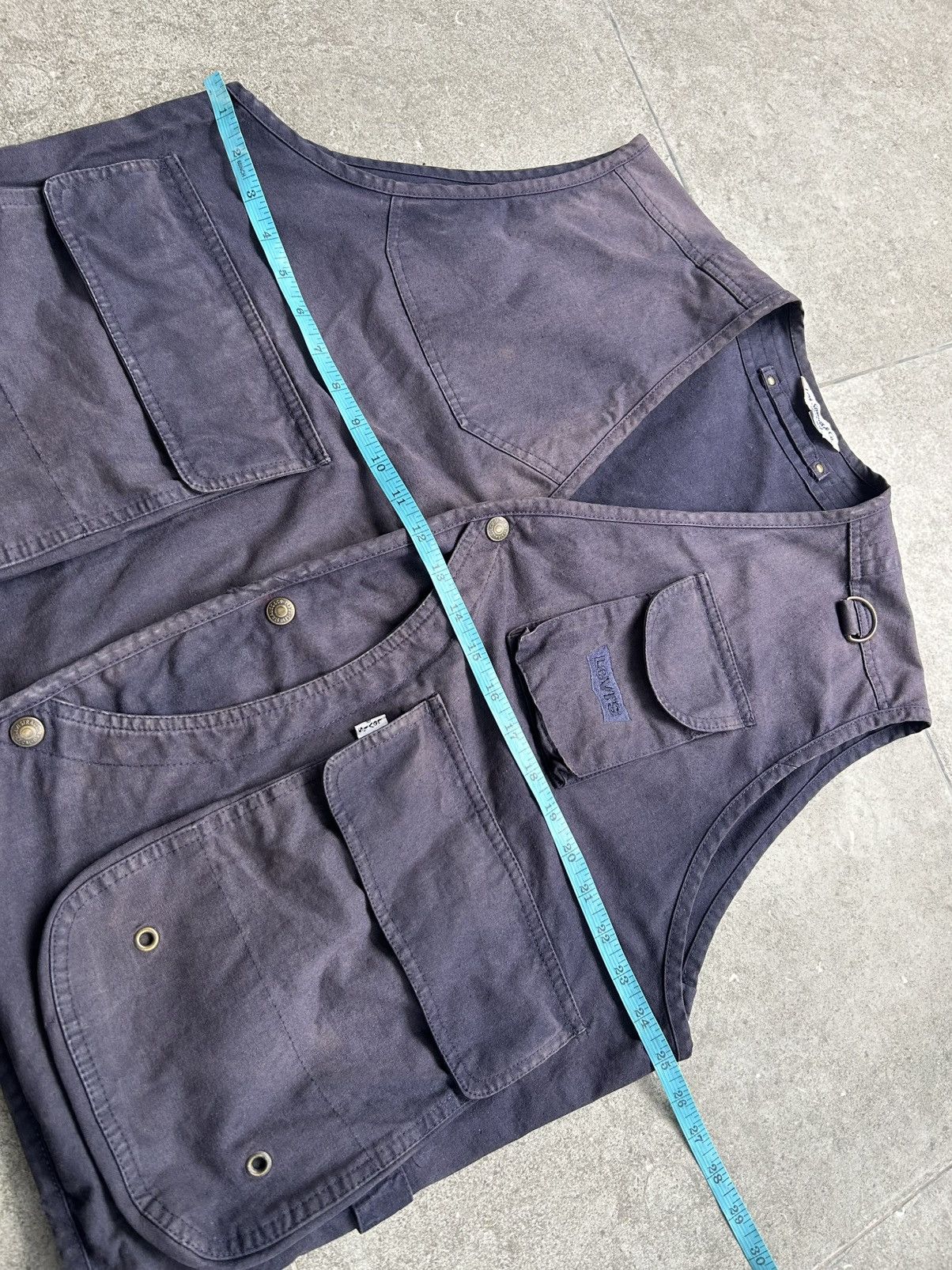 Levi's Vintage 70’s Levi’s Distressed Stone Washed Blue Vest Size US L / EU 52-54 / 3 - 11 Thumbnail