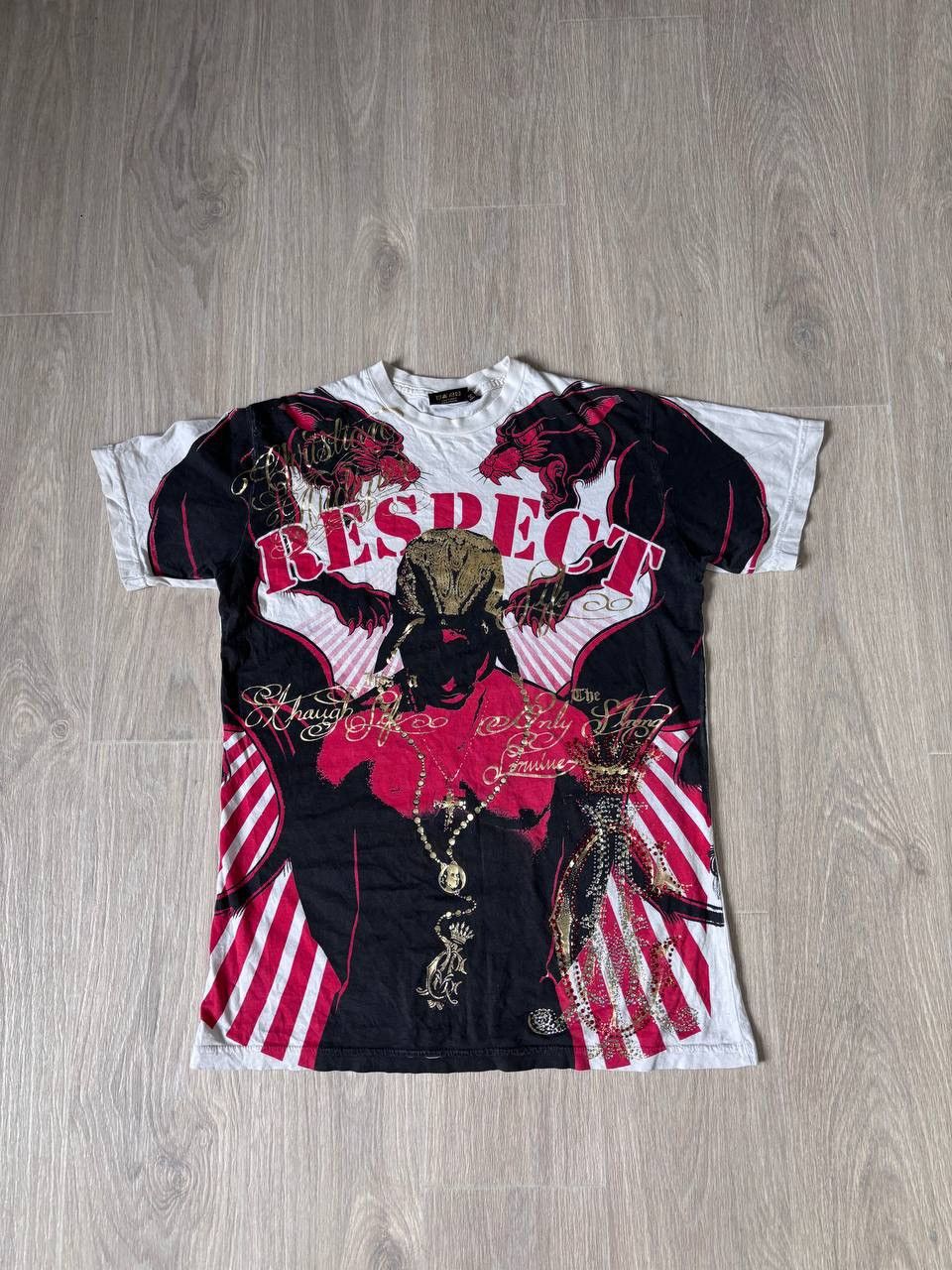 Vintage Ed hardy Christian Audigier T shirt 90s rare
