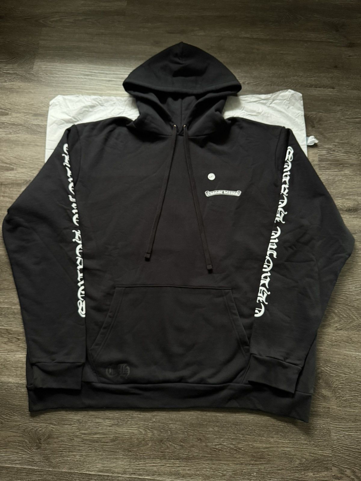 Chrome Hearts Chrome Hearts Black Scroll Hoodie Pullover Sweatshirt XXL Size US XXL / EU 58 / 5 - 4 Thumbnail