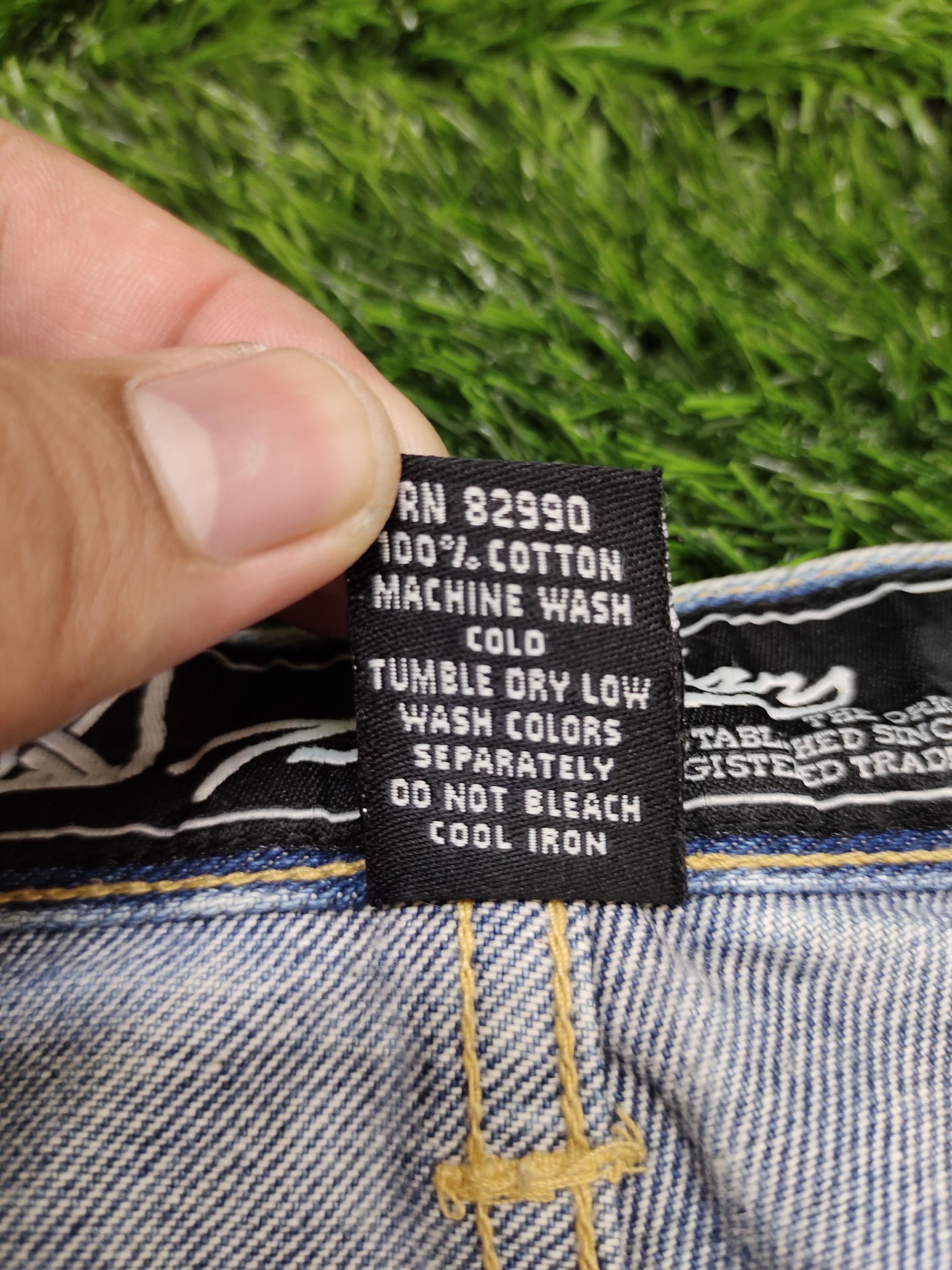 JNCO Vintage Y2k Karl Kani Embroider Faded Distress Baggy Jeans Size US 37 - 15 Thumbnail