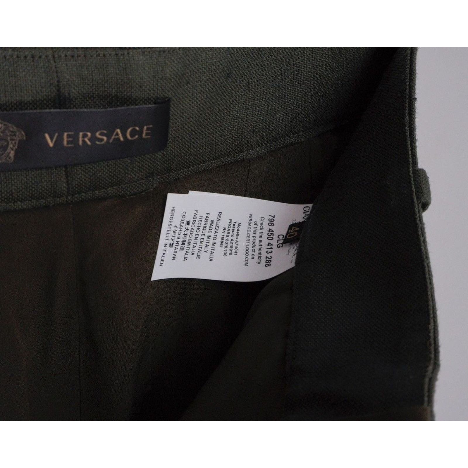 Versace Rare versace medusa military khaki dress jacket Size S / US 4 / IT 40 - 19 Thumbnail