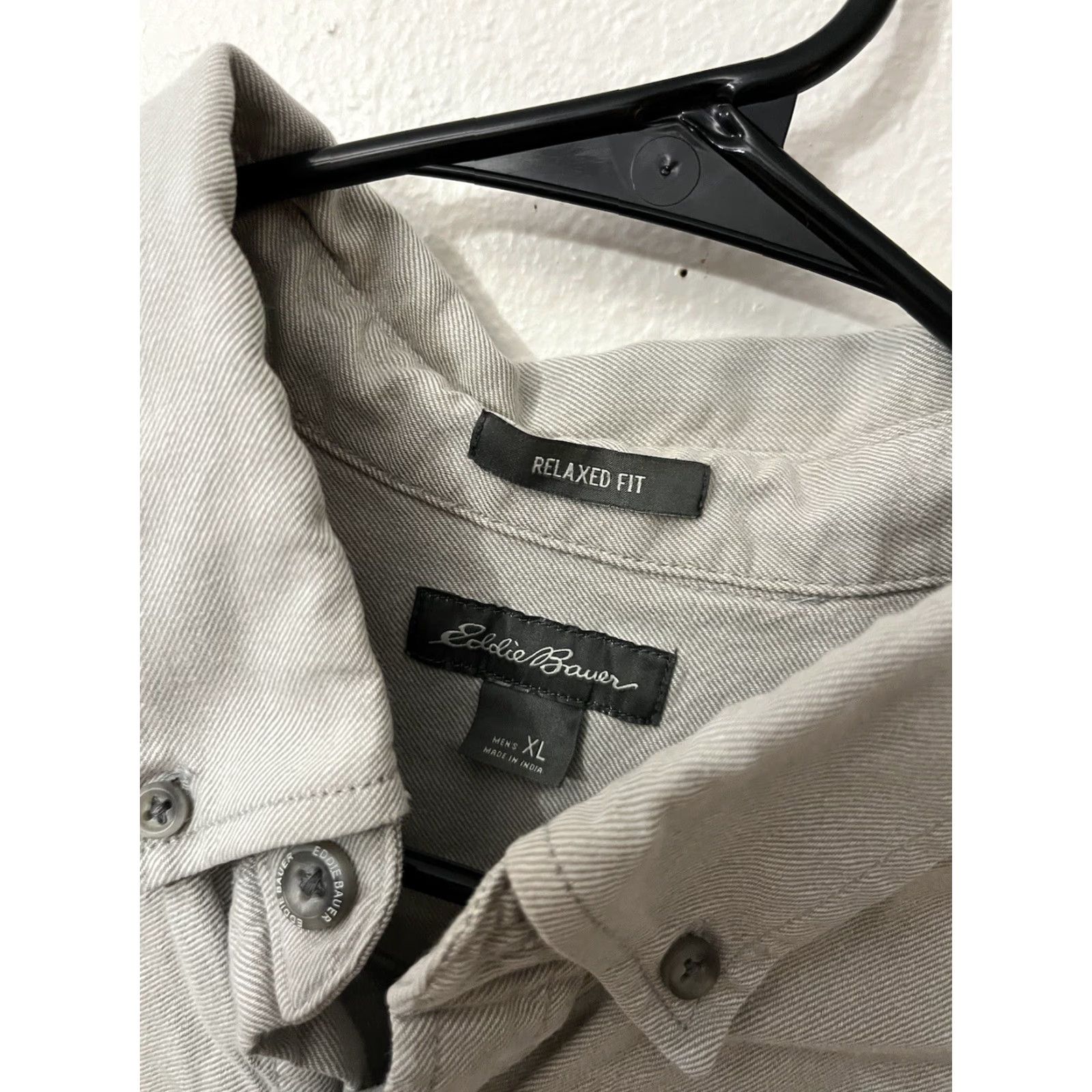 Eddie Bauer VINTAGE Eddie Bauer Button Up Shirt Mens XL Light Gray Relaxed Fit Long Sleeve Size US XL / EU 56 / 4 - 2 Thumbnail