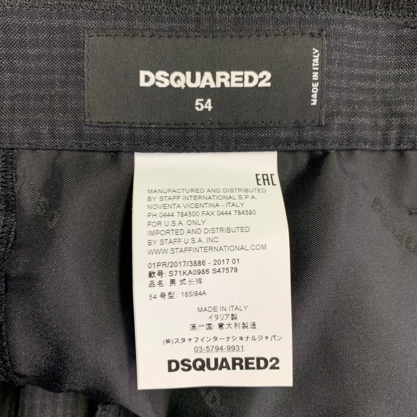 Dsquared2 DSQUARED2 Grey Black Checkered Wool Raw Edge Dress Pants Size US 38 / EU 54 - 4 Thumbnail