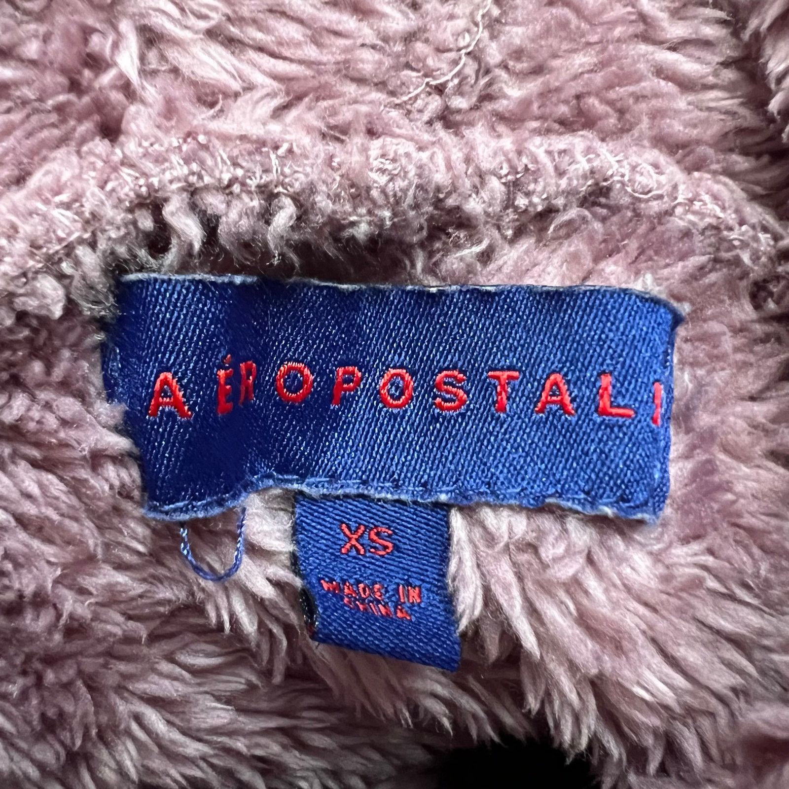 Aeropostale Aeropostle Mauve Faux Fur Hoodie Pullover Jacket , XS Size XS / US 0-2 / IT 36-38 - 4 Thumbnail