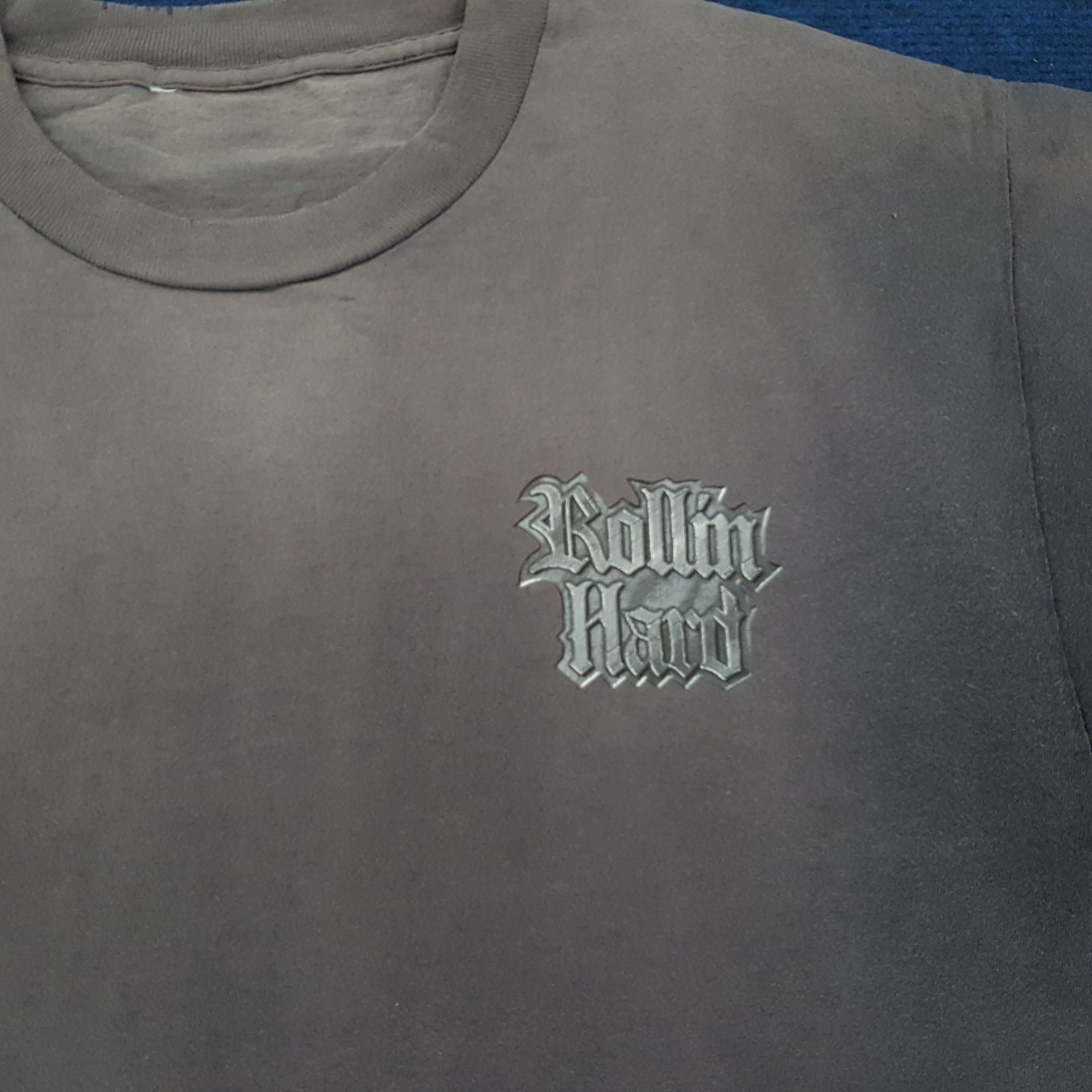 Band Tees × Vintage Vintage ROLLIN HARD Backprint Faded Distressed T-shirt Size US L / EU 52-54 / 3 - 4 Thumbnail