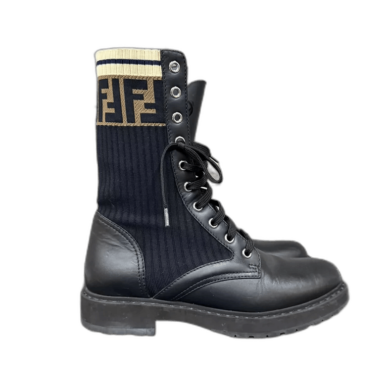Fendi Fendi Black LaceUp Knee Size US 8 / IT 38 - 1 Thumbnail