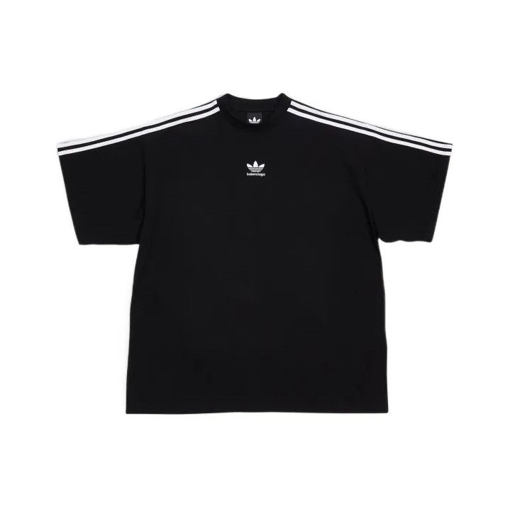 Balenciaga x Adidas Logo Print Black T-Shirt