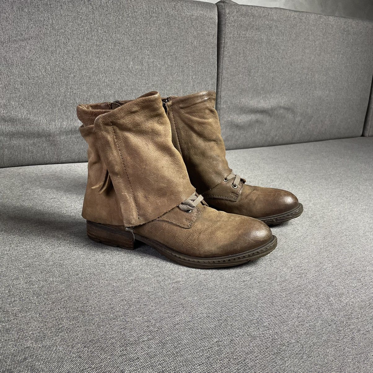 Japanese Brand As.98 Airstep Rick Owens Style Leather Zip Ankle Boots 40 |  Grailed