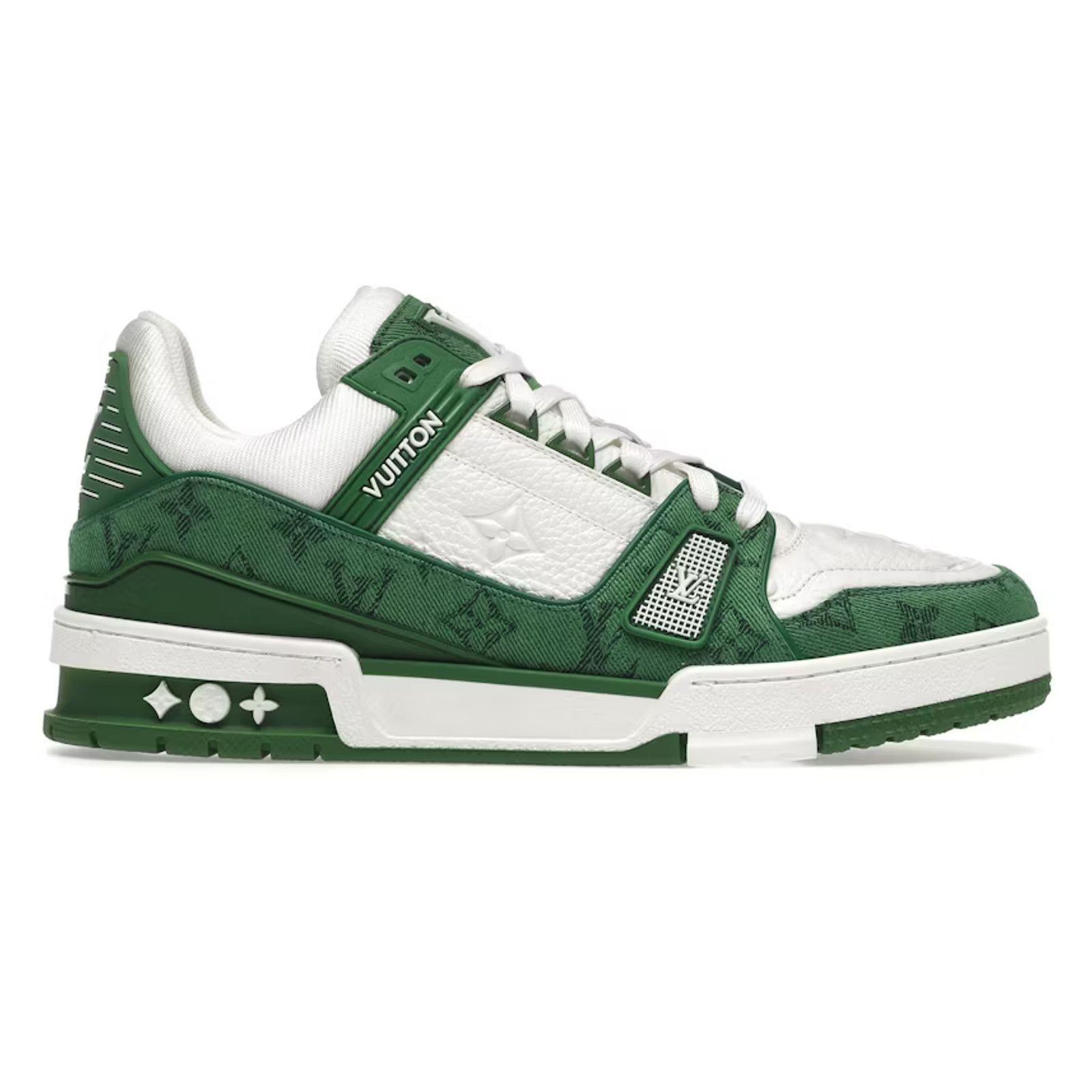 Louis Vuitton Louis Vuitton Green Denim White Empreinte Low Top Trainer Size US 10 / EU 43 - 3 Thumbnail