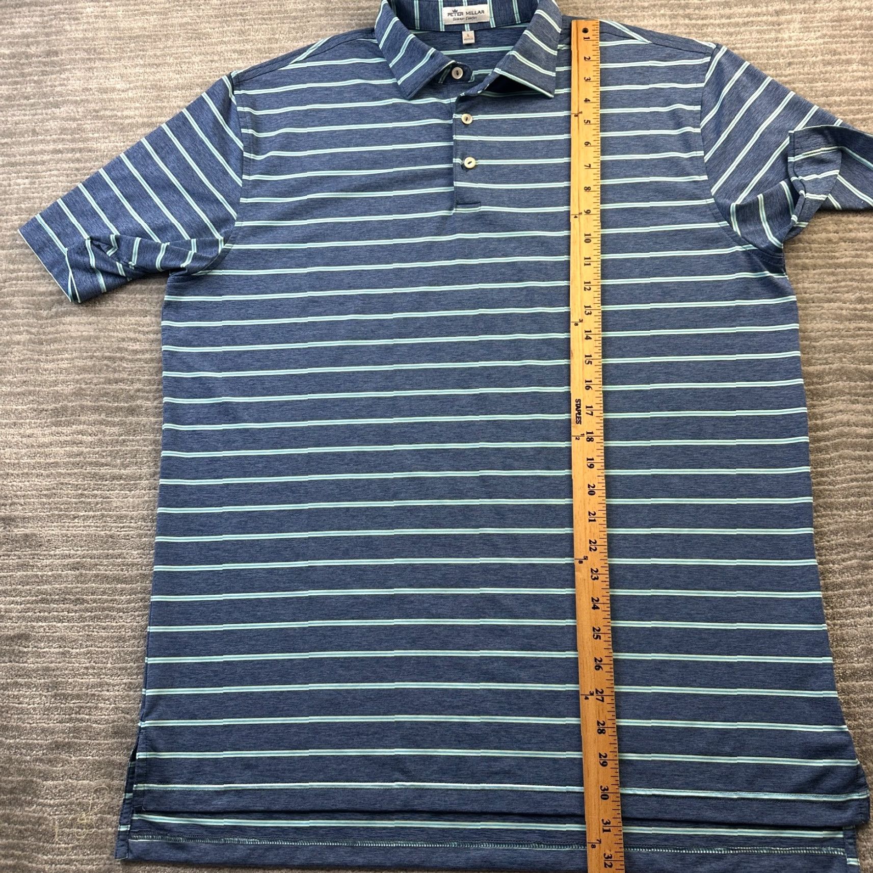 Peter Millar Peter Millar Polo Shirt Mens Large Blue Striped Summer Comfort Polo Shirt Shirt Mens Large Blue Striped Summer Comfort Size US L / EU 52-54 / 3 - 8 Thumbnail