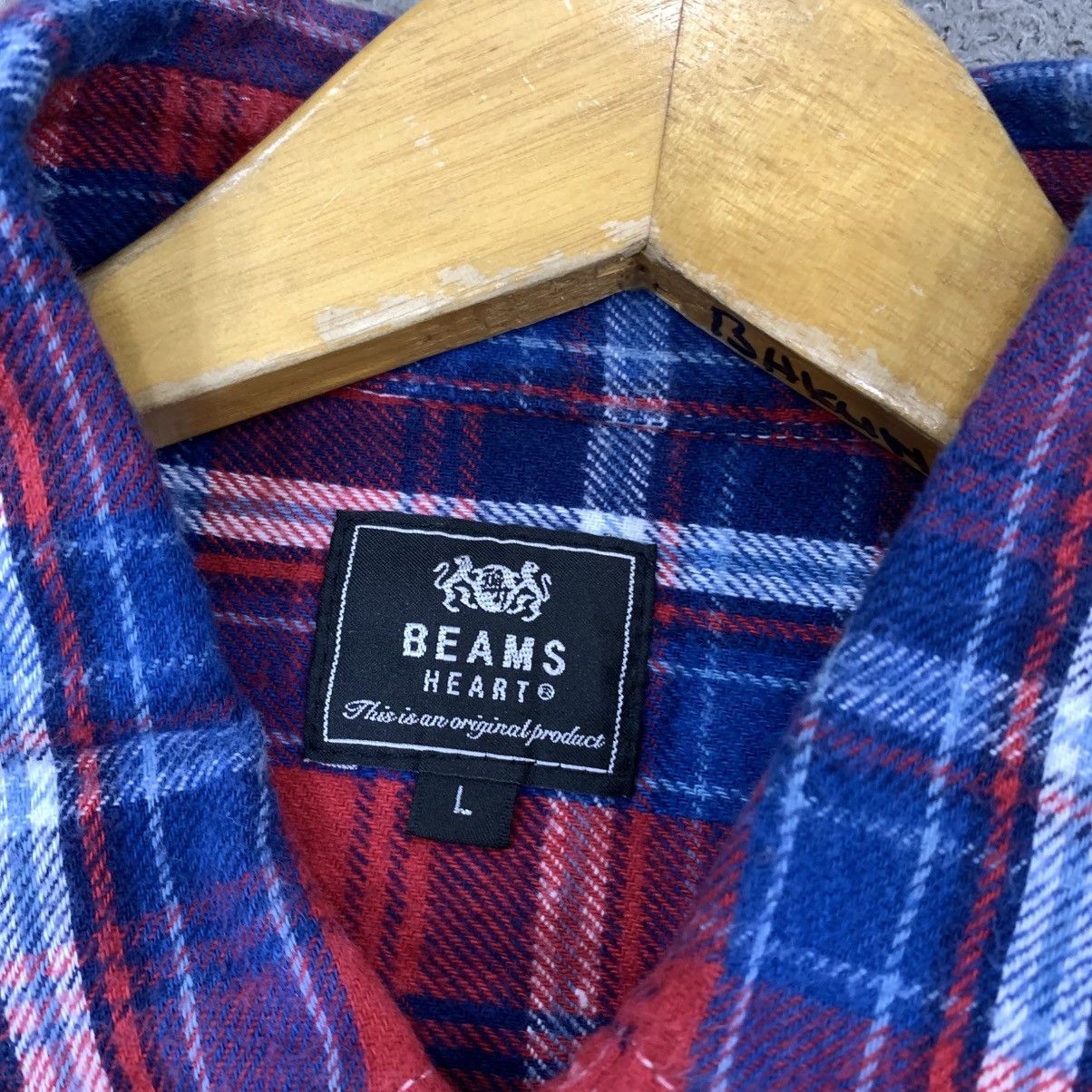Beams Japan BEAMS Japan elbow patches flannel shirt Size US L / EU 52-54 / 3 - 6 Thumbnail