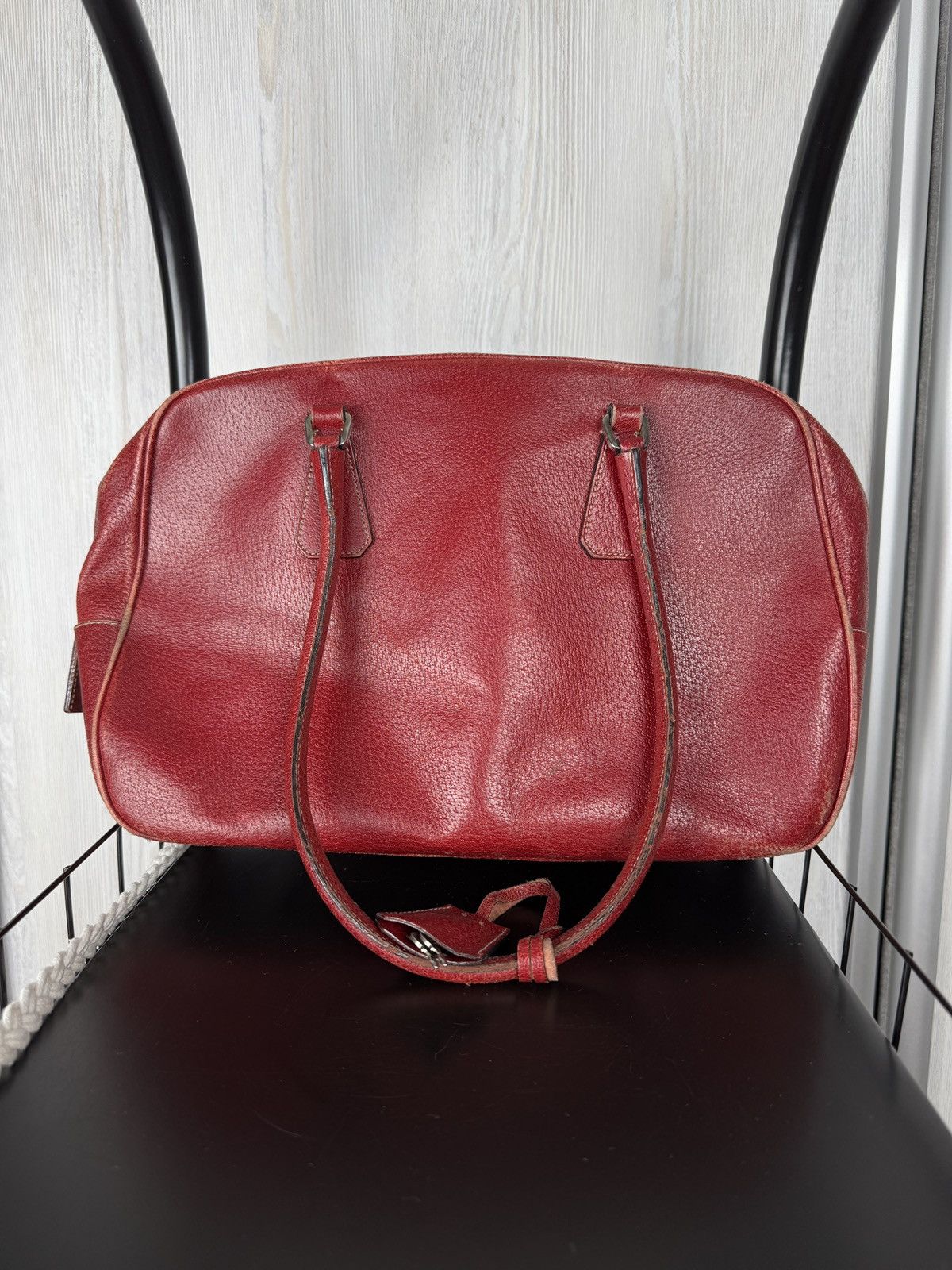 Prada Prada Saffiano Red leather handbag Size ONE SIZE - 2 Thumbnail