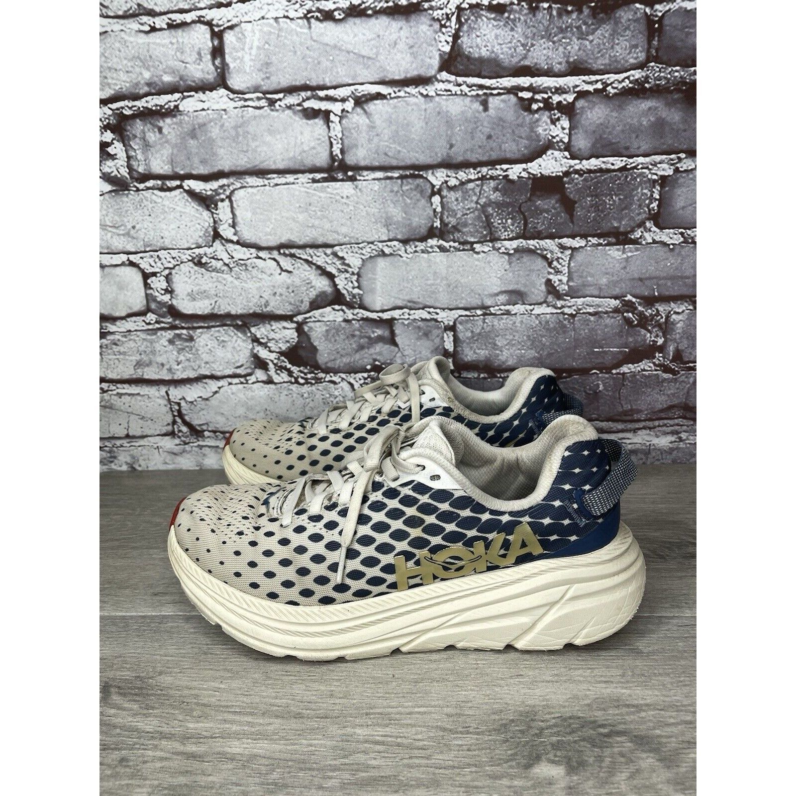 Hoka Hoka One One Rincon Multicolor Blue Synthetic Lace Up Runnin Size US 8 / IT 38 - 19 Thumbnail