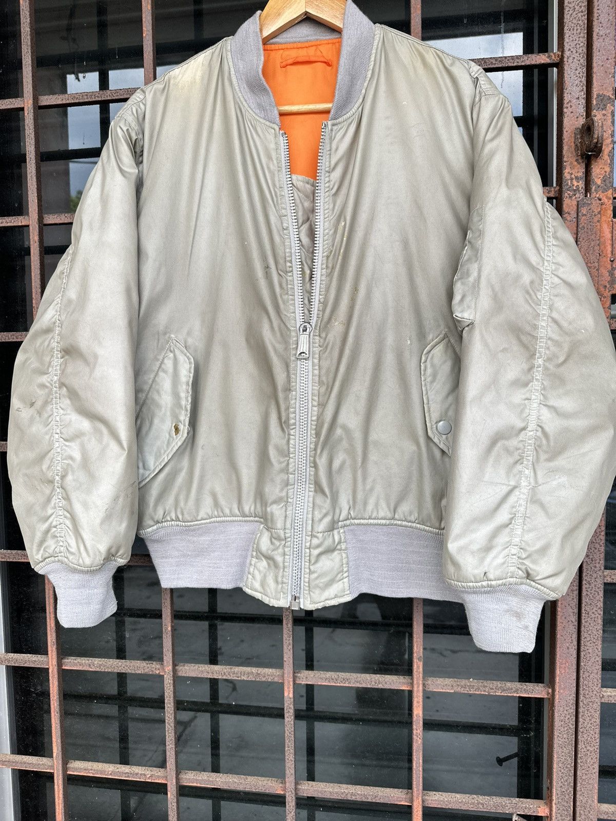 Vintage 🪖Vintage Faded MA-1 Man Intermediate Bomber Jacket Size US M / EU 48-50 / 2 - 5 Thumbnail
